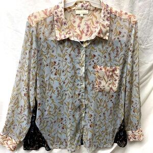 &. Layered button down blouses withh pocket ladies sz 3x